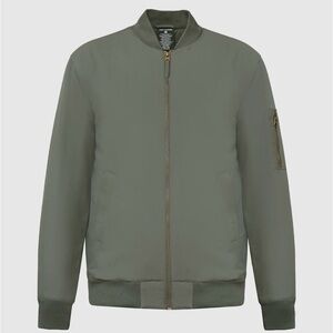 Men's Carbon Bomber Jacket - Classic Zip Front